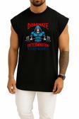 Oversize Skull Gym Motivation Göğüs ve Sırt Tasarımlı Atlet