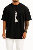 Oversize Bella Swan Edward Cullen Breaking Dawn Wedding Dress Göğüs Tasarımlı Unisex T-Shirt