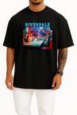 Oversize Riverdale Series And Season Folder İcons, Riverdale Göğüs Tasarımlı Unisex T-Shirt