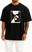 Oversize Benimle Evlen - Evet Evlenicem Göğüs Tasarımlı Unisex T-Shirt