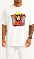 Oversize Naruto Folder Icon, Naruto Folder Icon Transparent Göğüs Tasarımlı Unisex T-Shirt