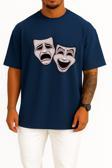 Oversize Tragedy Theatre Of Ancient Greece Comedy Drama Göğüs Tasarımlı Unisex T-Shirt
