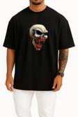 Oversize World Of Tanks World Of Skulls Calavera Wargaming Göğüs Tasarımlı Unisex T-Shirt