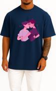 Oversize Encapsulated Postscript Richie Tozier Göğüs Tasarımlı Unisex T-Shirt