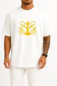 Oversize Shisha Station Heilbronn Hookah Sticker Göğüs Tasarımlı Unisex T-Shirt