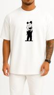 Oversize Brighton Graffiti Street Art Artist Lgbt Göğüs Tasarımlı Unisex T-Shirt