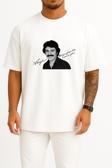 Oversize Ferdi Tayfur Bir Gün Gitsen Bile Hatıran Yeter Göğüs Tasarımlı Unisex T-Shirt