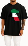 Oversize Kuwait City Flag Of Kuwait Map Göğüs Tasarımlı Unisex T-Shirt