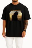 Oversize Yellowstone Yabancı Dizi Göğüs Tasarımlı Unisex T-Shirt