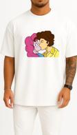Oversize Cheese Sandwich Pinkie Pie, Real Sandwich Göğüs Tasarımlı Unisex T-Shirt