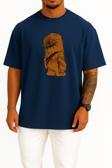 Oversize Chewbacca Anakin Skywalker Leia Organa Star Wars Göğüs Tasarımlı Unisex T-Shirt