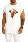 Oversize Clash Of Clans Barbarian İllustration Göğüs Tasarımlı Atlet