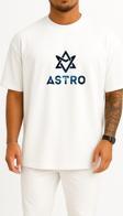 Oversize Astro K-Pop Spring Up Autumn Story Puss İn Boots Göğüs Tasarımlı Unisex T-Shirt