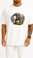 Oversize Clash Royale Golem, Clash Of Clans Clash Royale Goblin Göğüs Tasarımlı Unisex T-Shirt