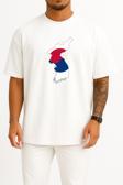 Oversize South Korea Göğüs Tasarımlı Unisex T-Shirt