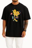 Oversize Thailand Haritası Göğüs Tasarımlı Unisex T-Shirt