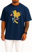 Oversize Thailand Haritası Göğüs Tasarımlı Unisex T-Shirt