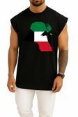 Oversize Kuwait City Flag Of Kuwait Map Göğüs Tasarımlı Atlet