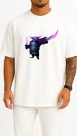 Oversize Pekka Clash Of Clans Göğüs Tasarımlı Unisex T-Shirt