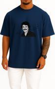 Oversize Ferdi Tayfur Bir Gün Gitsen Bile Hatıran Yeter Göğüs Tasarımlı Unisex T-Shirt