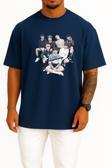 Oversize Bts Sticker N.O -Japanese Ver.- K-Pop, Group Göğüs Tasarımlı Unisex T-Shirt