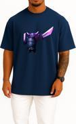 Oversize Pekka Clash Of Clans Göğüs Tasarımlı Unisex T-Shirt