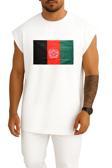 Oversize Flag Of Afghanistan Göğüs Tasarımlı Atlet