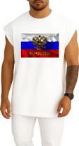 Oversize Russian Empire Flag Of Russia Coat Of Arms Of Russia Göğüs Tasarımlı Atlet