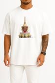 Oversize Golden Buddha Great Buddha Of Thailand Buddha Göğüs Tasarımlı Unisex T-Shirt