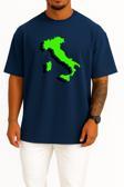 Oversize Italy Erasmus Student Network Göğüs Tasarımlı Unisex T-Shirt