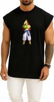 Oversize Bojack Goku Cell Vegeta Bulma Göğüs Tasarımlı Atlet