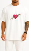Oversize Red Velvet Russian Roulette The Velvet Album K-Pop Göğüs Tasarımlı Unisex T-Shirt