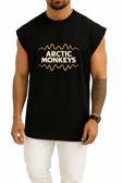 Oversize Arctic Monkeys Retro Indie Göğüs Tasarımlı Atlet