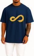 Oversize Infinite Infinitize K-Pop Infinity Symbol Inspirit Göğüs Tasarımlı Unisex T-Shirt