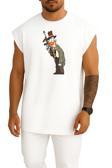 Oversize American Pekin Duck Mallard Bird, Gangster Göğüs Tasarımlı Atlet