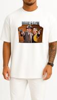Oversize Bonnie & Clyde Bonnie And Clyde Television Göğüs Tasarımlı Unisex T-Shirt