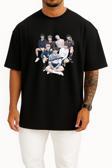 Oversize Bts Sticker N.O -Japanese Ver.- K-Pop, Group Göğüs Tasarımlı Unisex T-Shirt