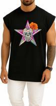 Oversize Calavera Day Of The Dead The Gangster Of Love Death Göğüs Tasarımlı Atlet