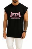 Oversize Clc K-Pop Logo Crystal Clear Göğüs Tasarımlı Atlet
