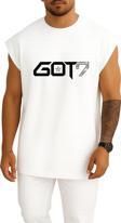 Oversize Got7 Logo, Got7 Logo K-Pop Thank You Boy Band Göğüs Tasarımlı Atlet