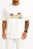 Oversize Thailand Logo, Flag Of Thailand Logo Göğüs Tasarımlı Unisex T-Shirt