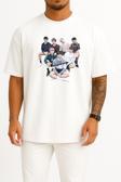 Oversize Bts Sticker N.O -Japanese Ver.- K-Pop, Group Göğüs Tasarımlı Unisex T-Shirt