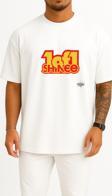 Oversize Shınee 1 Of 1 K-Pop Odd S.M. Entertainment Göğüs Tasarımlı Unisex T-Shirt