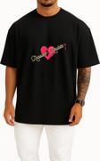 Oversize Red Velvet Russian Roulette The Velvet Album K-Pop Göğüs Tasarımlı Unisex T-Shirt