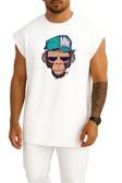 Oversize Monkey Drawing Illustration Nyse - Maymun Göğüs Tasarımlı Atlet