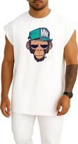Oversize Monkey Drawing Illustration Nyse - Maymun Göğüs Tasarımlı Atlet