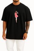 Oversize Yura South Korea Kcon Girl's Day K-Pop Göğüs Tasarımlı Unisex T-Shirt