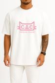 Oversize Clc K-Pop Logo Crystal Clear Göğüs Tasarımlı Unisex T-Shirt