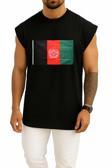 Oversize Flag Of Afghanistan Göğüs Tasarımlı Atlet