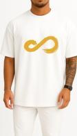 Oversize Infinite Infinitize K-Pop Infinity Symbol Inspirit Göğüs Tasarımlı Unisex T-Shirt
